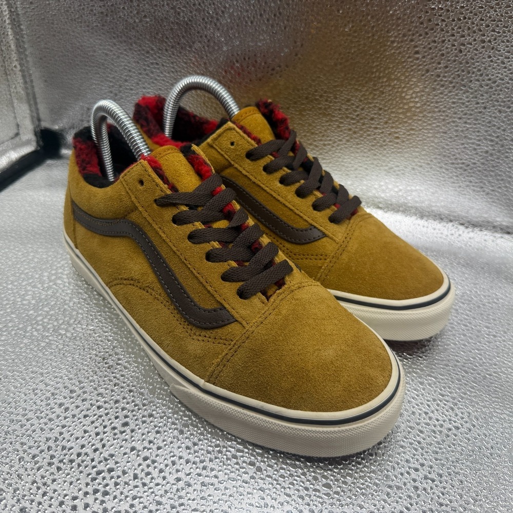 Size M6/W7.5 Vans Old Skool Cozy Hug Golden Brown Unisex Skate Shoes 508731
